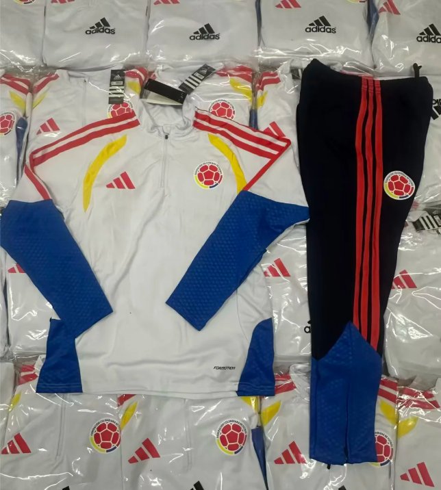 AAA Quality Colombia 25/26 Tracksuit - White/Blue